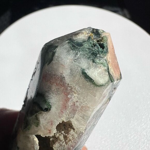 Moss Agate Crystal Double Terminated Point (#1) - Picture 7 of 15